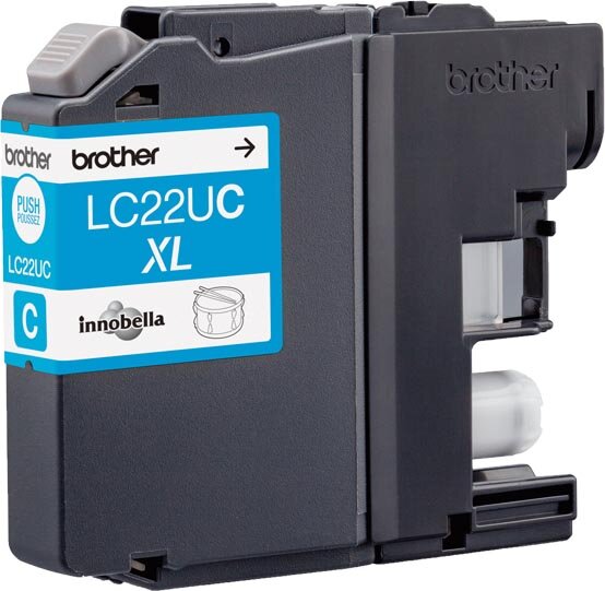 Brother inktcartridge, 1.200 pagina&#039;s, OEM LC-22UC, cyaan