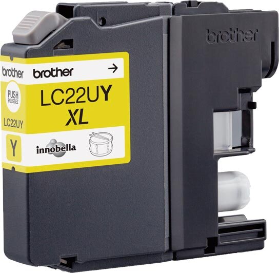 Brother inktcartridge, 1.200 pagina&#039;s, OEM LC-22UY, geel