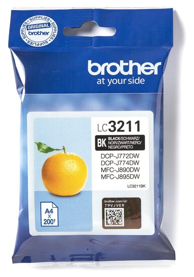 Brother inktcartridge, 200 pagina&#039;s, OEM LC-3211BK, zwart