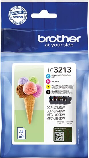 Brother inktcartridge, 400 pagina&#039;s, OEM LC-3213VAL, 4 kleuren