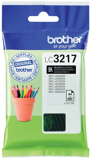 Brother inktcartridge, 550 pagina&#039;s, OEM LC-3217BK, zwart