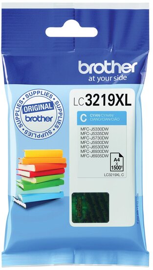 Brother inktcartridge, 1.500 pagina&#039;s, OEM LC-3219XLC, cyaan