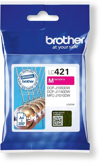 Brother inktcartridge,  200 pagina&#039;s, OEM LC-421M, magenta