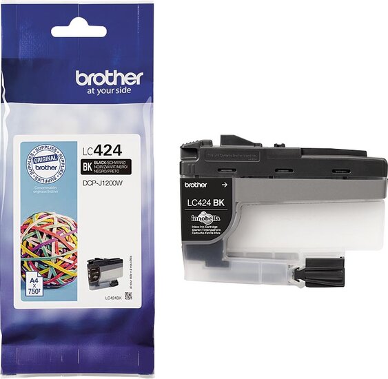 Brother inktcartridge, 750 pagina&#039;s, OEM LC-424BK, zwart