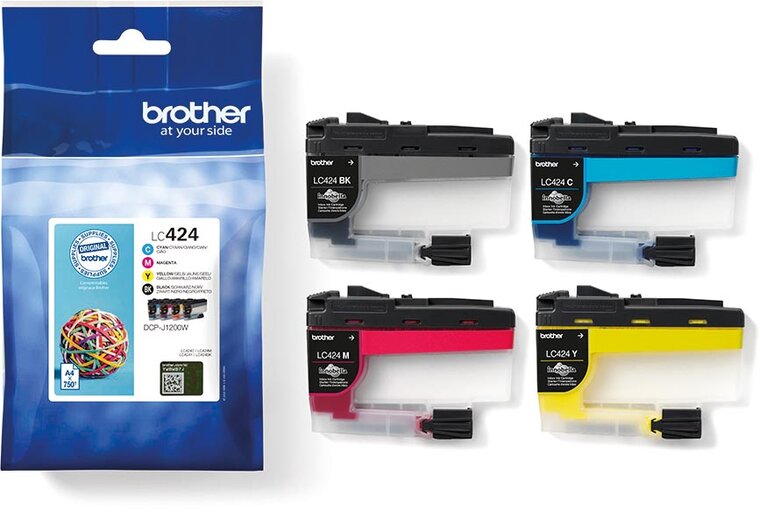 Brother inktcartridge, 750 pagina&#039;s, OEM LC-424VAL, 4 kleuren