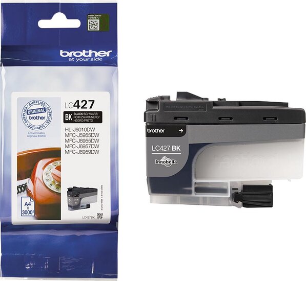 Brother inktcartridge, 3.000 pagina&#039;s, OEM LC-427BK, zwart