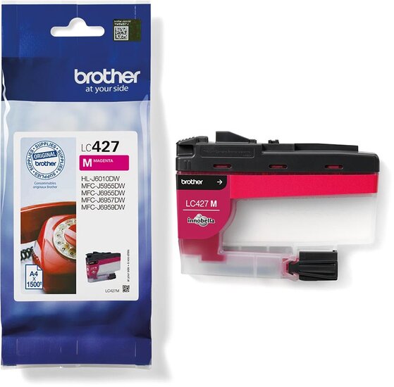 Brother inktcartridge, 1.500 pagina&#039;s, OEM LC-427M, magenta