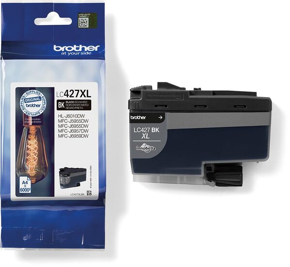 Brother inktcartridge, 6.000 pagina&#039;s, OEM LC-427XLBK, zwart