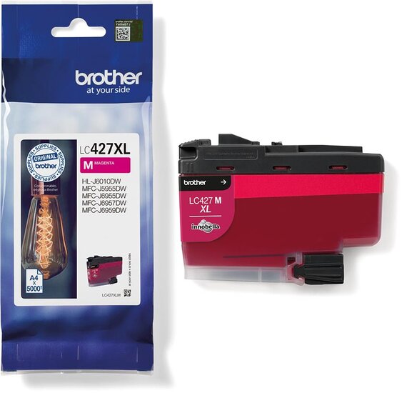 Brother inktcartridge, 5.000 pagina&#039;s, OEM LC-427XLM, magenta