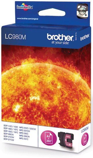 Brother inktcartridge, 260 pagina&#039;s, OEM LC-980M, magenta