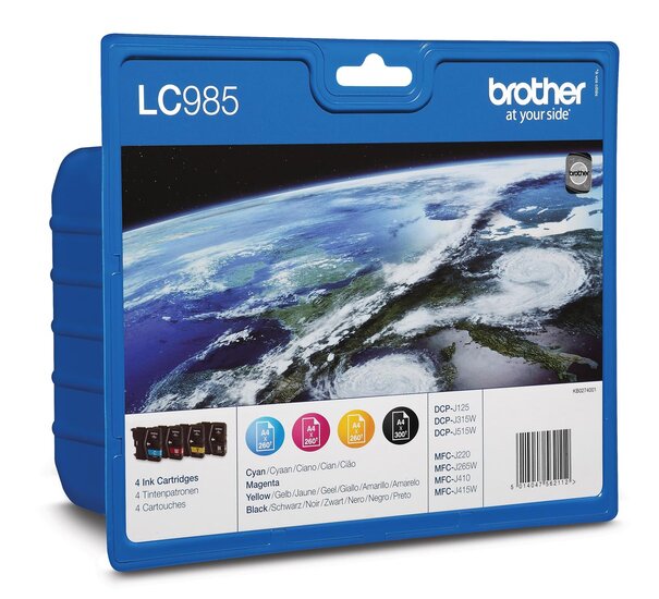 Brother inktcartridge, 260 pagina&#039;s, OEM LC-985VB, 4 kleuren