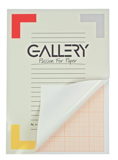 Gallery millimeterpapier, ft 21 x 29,7 cm (A4), blok van 50 vel