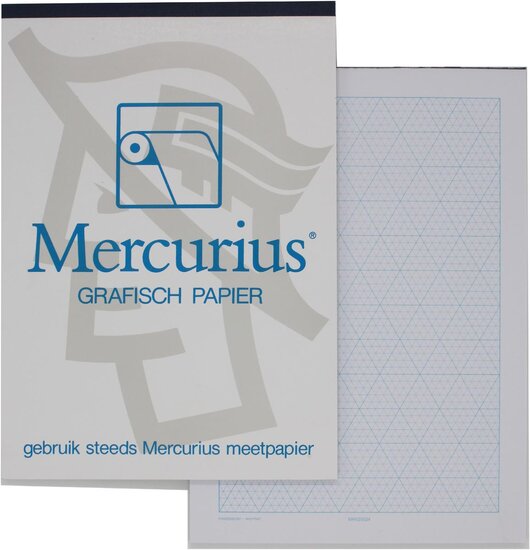 Mercurius isometrisch grafisch papier, 50 vel, ft A6