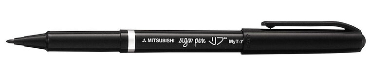 Uni-ball fineliner Sign Pen, 1mm, zwart