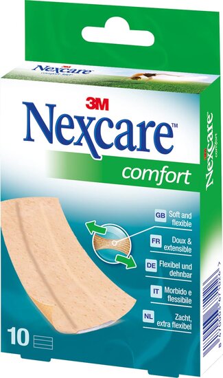 3M pleister Nexcare Comfort 360&deg; ft 10 x 6 cm, te verknippen, pak van 10 stuks