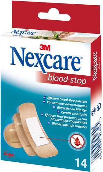 3M bloedstelpende pleister Nexcare Blood-Stop, pak van 14 stuks