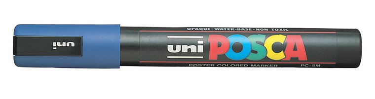 uni-ball Paint Marker op waterbasis Posca PC-5M donkerblauw