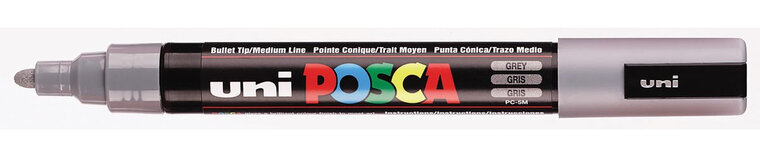 uni-ball Paint Marker op waterbasis Posca PC-5M leigrijs