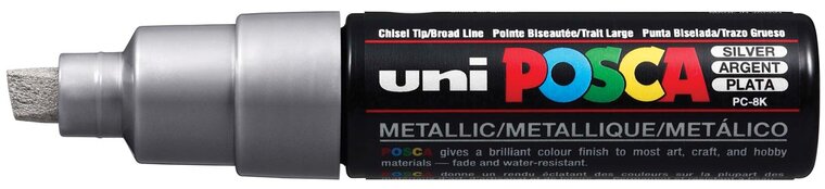 uni-ball Paint Marker op waterbasis Posca PC-8K zilver