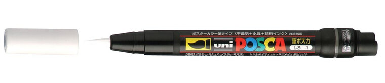 uni-ball Paint Marker op waterbasis Posca Brush wit