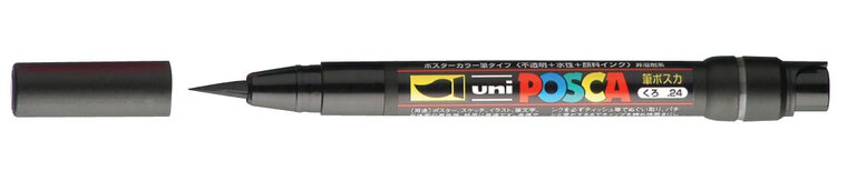 uni-ball Paint Marker op waterbasis Posca Brush zwart