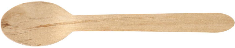 Lepel uit hout, 16,5 cm, pak van 250 stuks