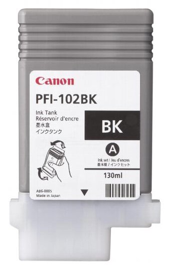 Canon inktcartridge PFI-102BK, 130 ml, OEM 0895B001, zwart