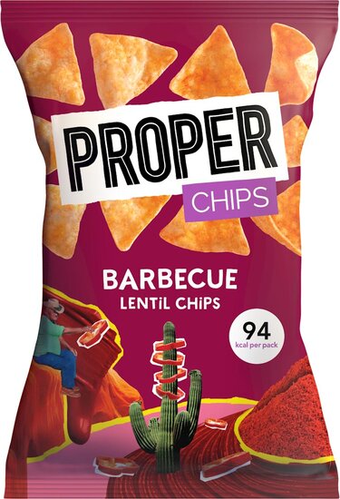 Proper lentil chips Barbecue, zak van 20 g