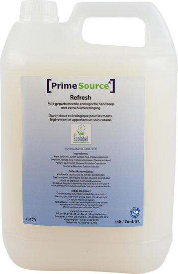 Primesource handzeep Refresh Eco, fles van 5 l