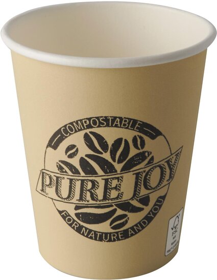 Beker uit karton (pure joy), 200 ml, diameter 80 mm, pak van 50 stuks