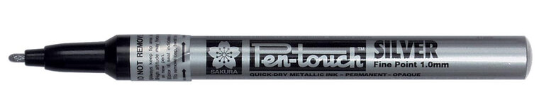 Sakura paint Marker Pen-Touch punt van 1 mm, zilver