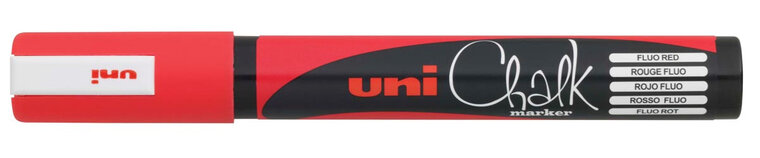 Uni-ball Krijtmarker rood, ronde punt van 1,8 - 2,5 mm