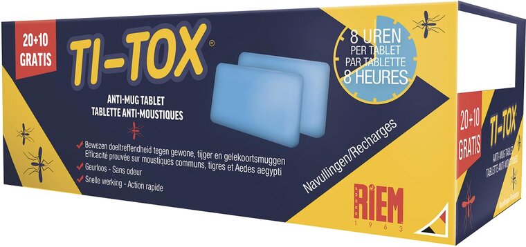 Riem Ti-Tox anti-mug navulling 20 + 10 tabletten