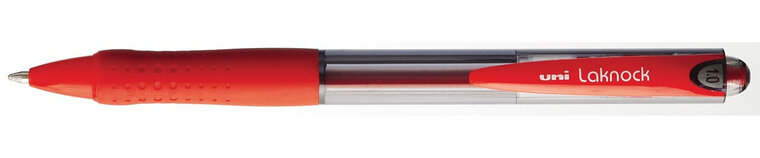 Uni-ball balpennen Laknock schrijfbreedte 0,4 mm, schrijfpunt: 1 mm, medium punt, rood