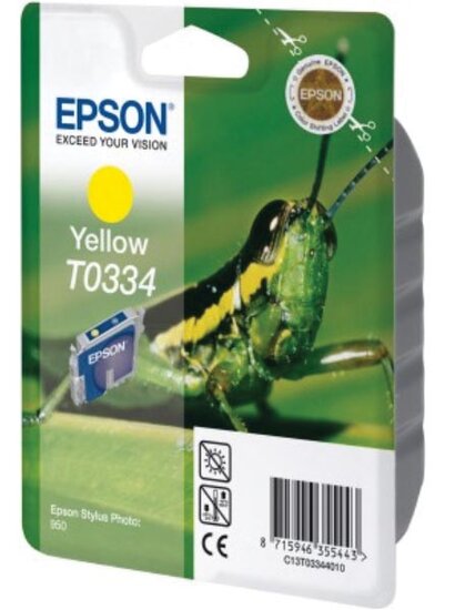 Epson inktcartridge T0334, 440 pagina&#039;s, OEM C13T03344010, geel