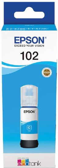 Epson inktfles 102, 6.000 pagina&#039;s, OEM C13T03R240, cyaan