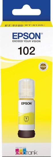 Epson inktfles 102, 6.000 pagina&#039;s, OEM C13T03R440, geel