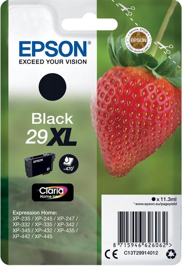 Epson inktcartridge 29XL, 470 pagina&#039;s, OEM C13T29914012, zwart