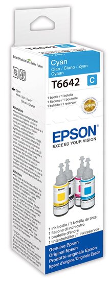 Epson inktfles T664, 6.500 pagina&#039;s, OEM C13T664240, cyaan