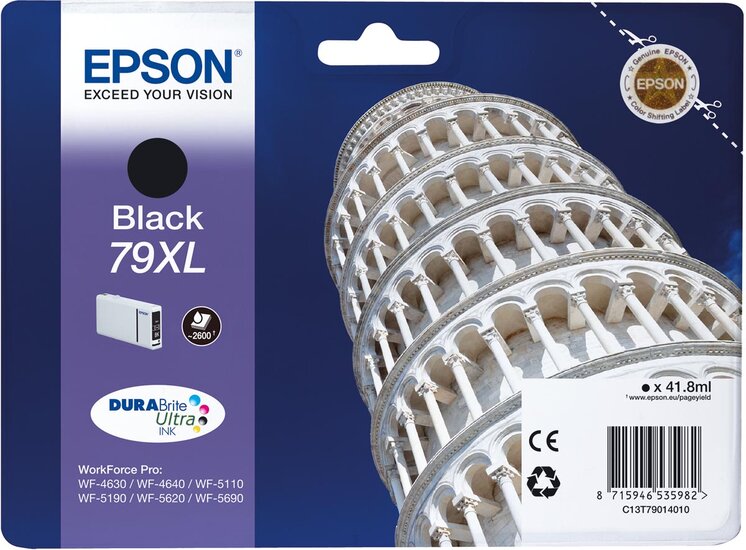 Epson inktcartridge 79XL, 2.600 pagina&#039;s, OEM C13T79014010, zwart