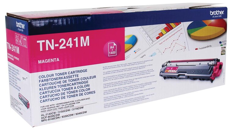 Brother toner, 1.400 pagina&#039;s, OEM TN-241M, magenta