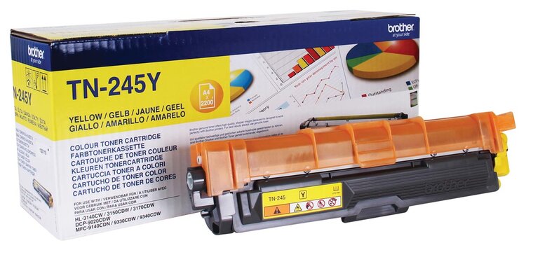 Brother toner, 2.200 pagina&#039;s, OEM TN-245Y, geel