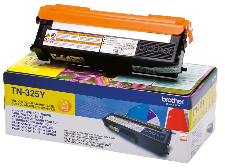 Brother toner, 3.500 pagina&#039;s, OEM TN-325Y, geel