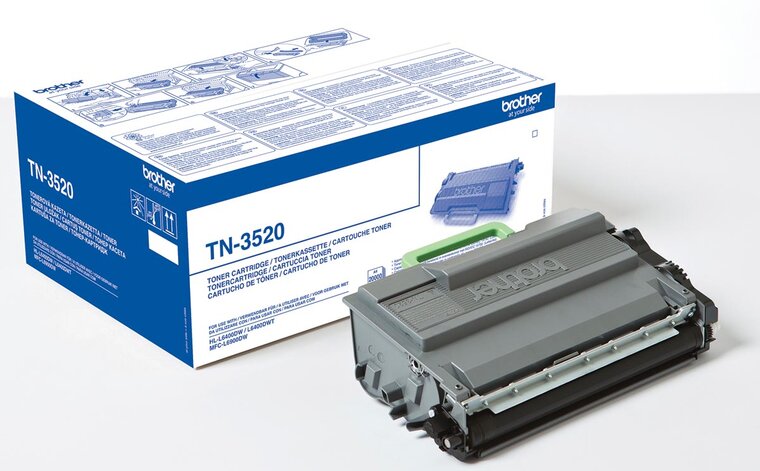 Brother toner, 20.000 pagina's, OEM TN-3520, zwart