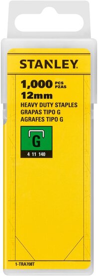 Stanley nietjes type G, 12 mm, doos van 1.000 nietjes