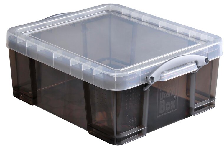 Really Useful Box opbergdoos18 liter, transparant gerookt