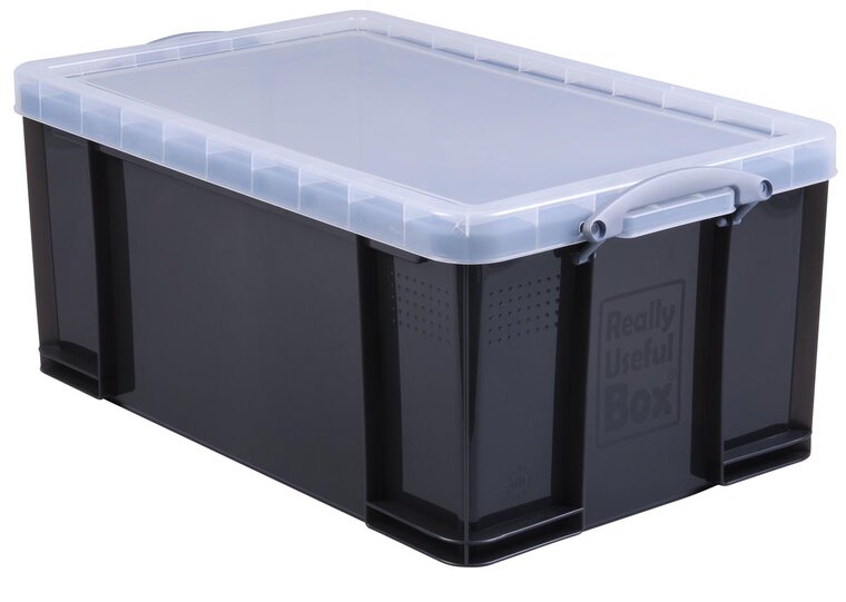 Really Useful Box opbergdoos 64 liter, transparant gerookt