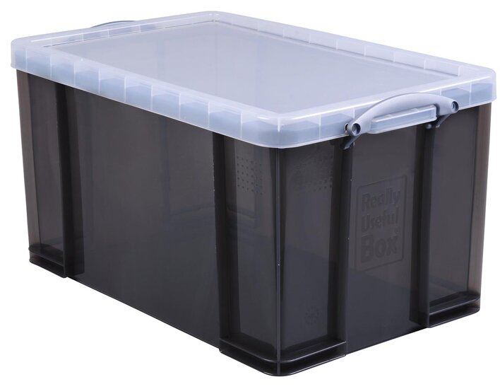 Really Useful Box opbergdoos 84 liter, transparant gerookt