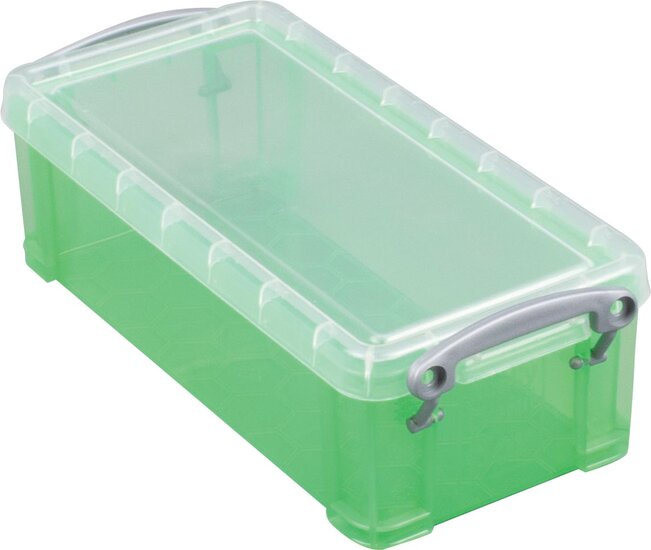 Really Useful Box opbergdoos 9 liter, transparant groen