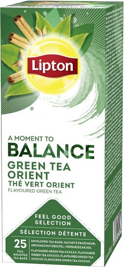 Lipton thee Feel Good Selection, groene thee Orient, doos van 25 zakjes